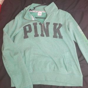 Pull Boyfriend Victoria's Secret PINK - Taille S - Couleur Oatmeal - Manches Longues - Neuf Avec étiquettes